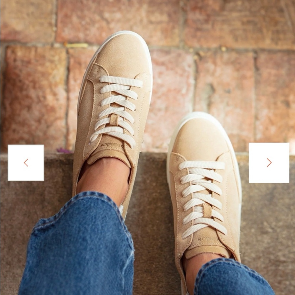 Soludos Platform Tan Sneakers (Size 6.5)